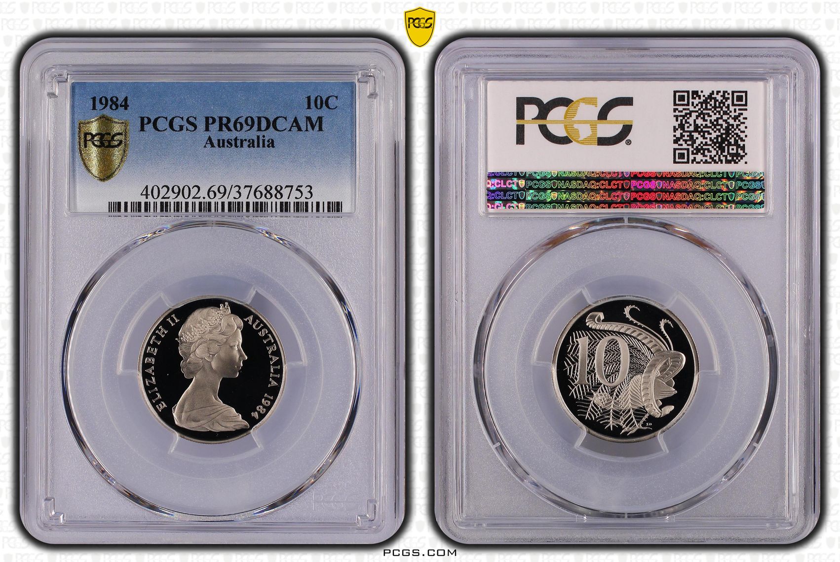 Elizabeth II, Ten Cent, 1984, PCGS PR69DCAM