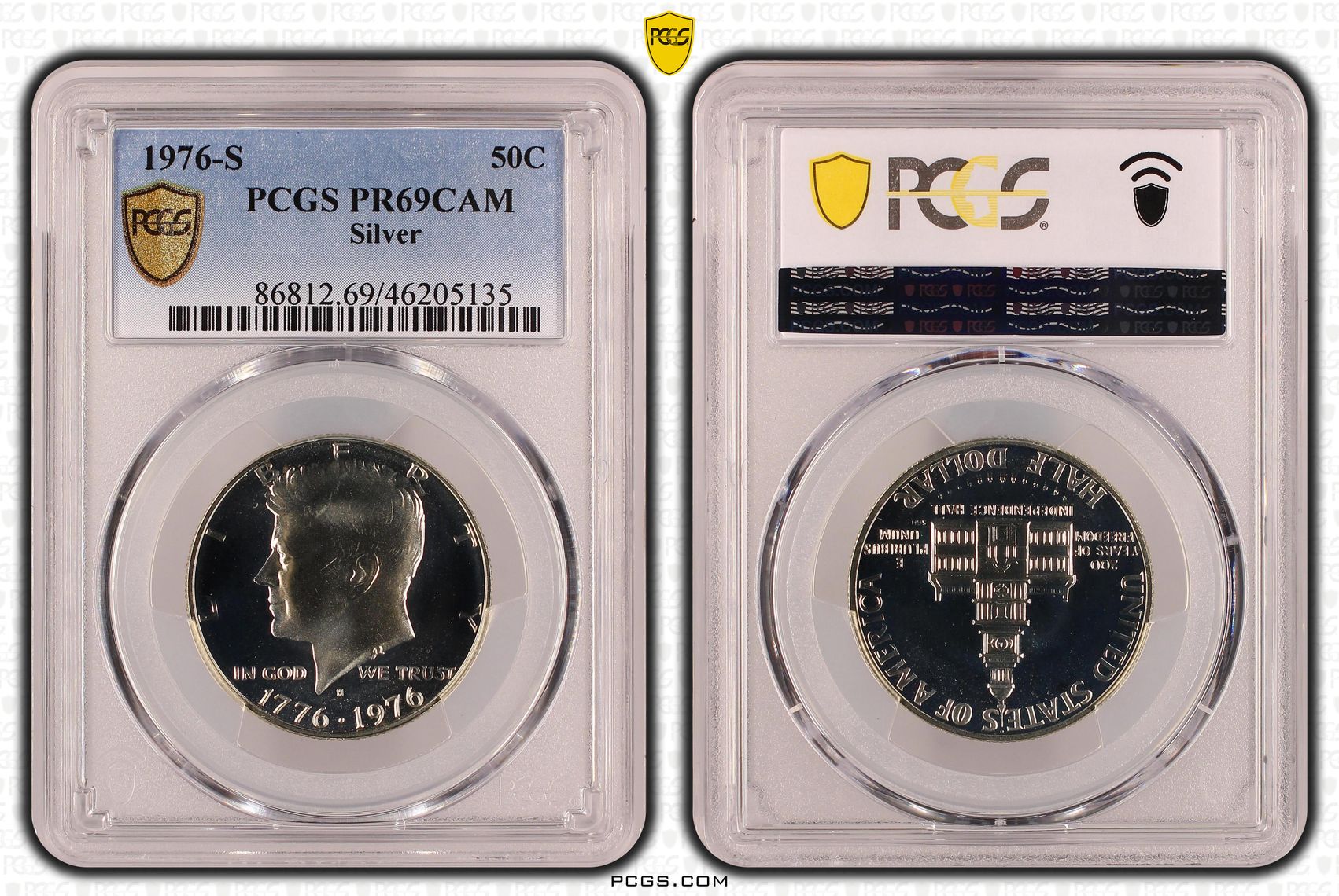 74 · The United States of America, 50c, 1976, Silver, PCGS - PR69CAM