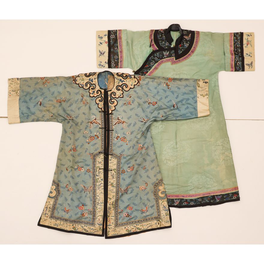 2pc Chinese Silk Embroidered Robes