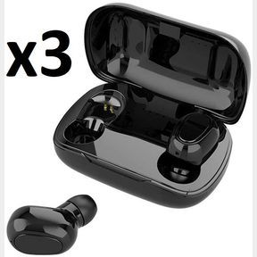 (3) L21 WIRELESS EARBUDS BLUETOOTH 5.0 HEADPHONES NOISE CANCELING 51L21