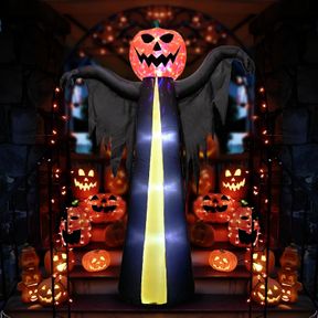 10 FT HALLOWEEN INFLATABLES OUTDOOR DECORATIONS PUMPKIN GHOST HALLOWEEN INFLATABLES WITH LED LIGHT-BLOW UP INFLATABLES YARD DECORA