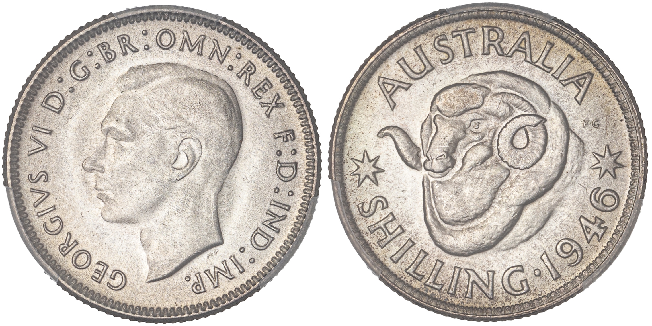 George VI, Shilling, 1946, PCGS MS65