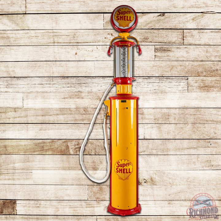 American 140 Five Gallon Visible Gas Pump Super Shell