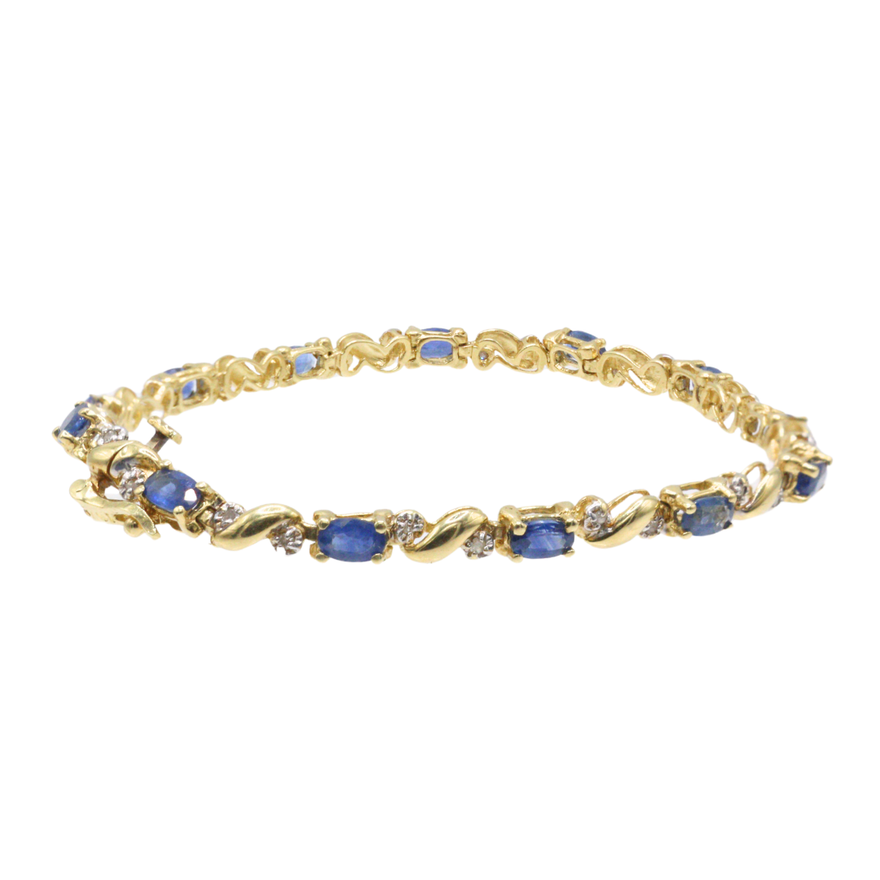 Pulsera tipo tenis con eslabones en “S”