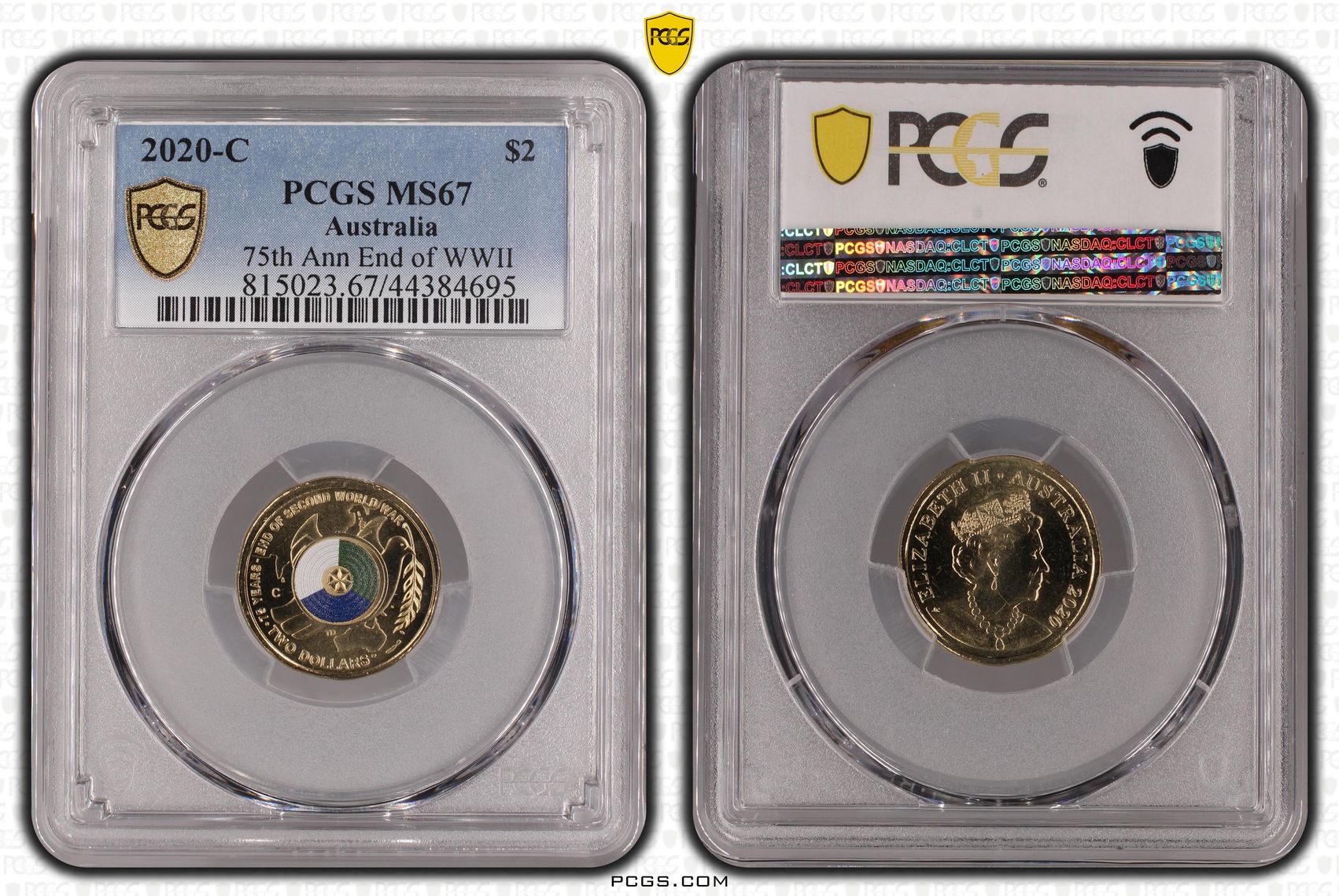 75th Ann End of WWII Colorized, Two Dollar, 2020-C, PCGS MS67