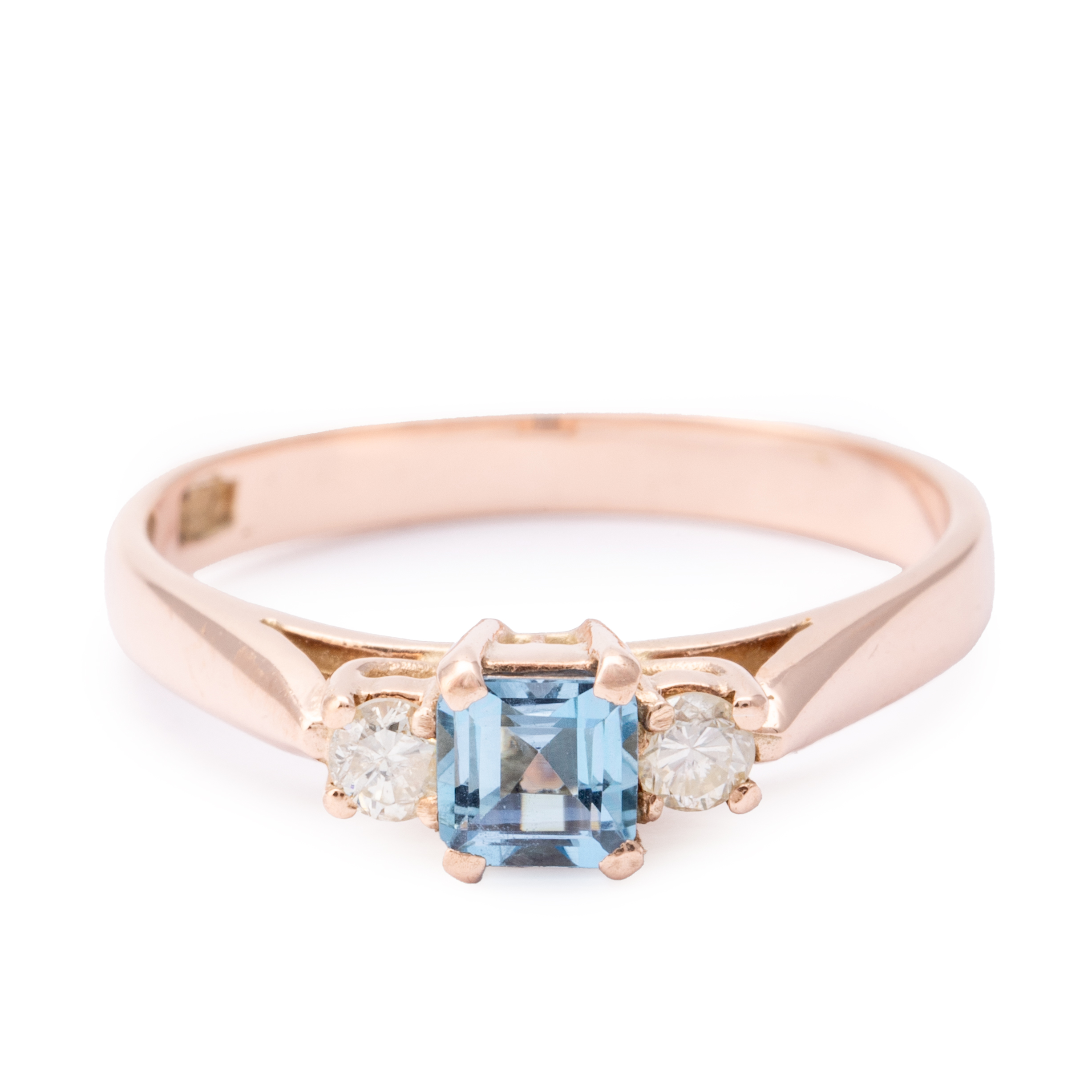 Topaz & Diamond Ring 9ct Gold,