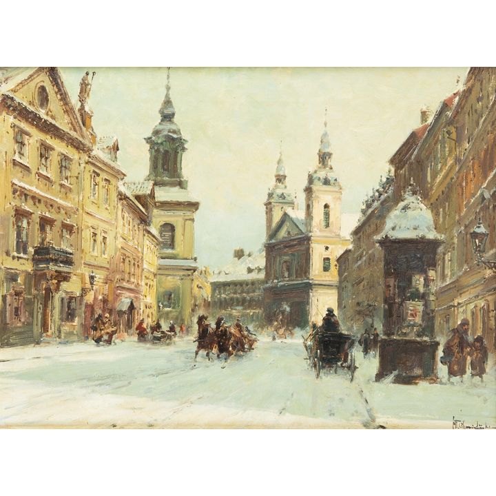 Władysław Chmieliński | Widok z ul. Freta w Warszawie