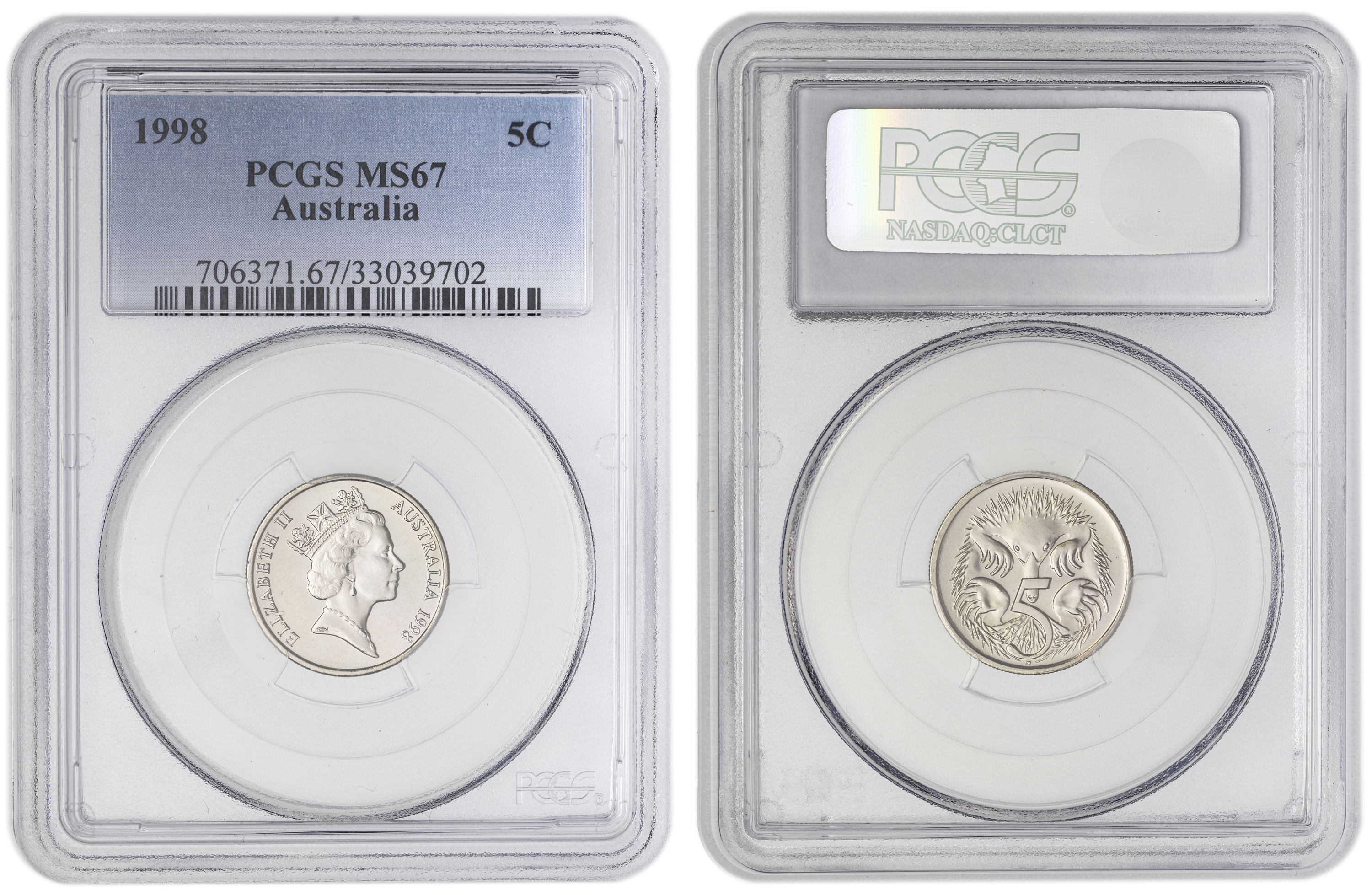 , Five Cent, 1998, PCGS MS67