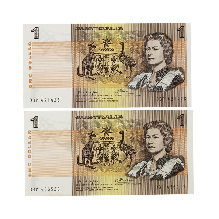 Knight/Wheeler, One Dollar, 1976, UNC