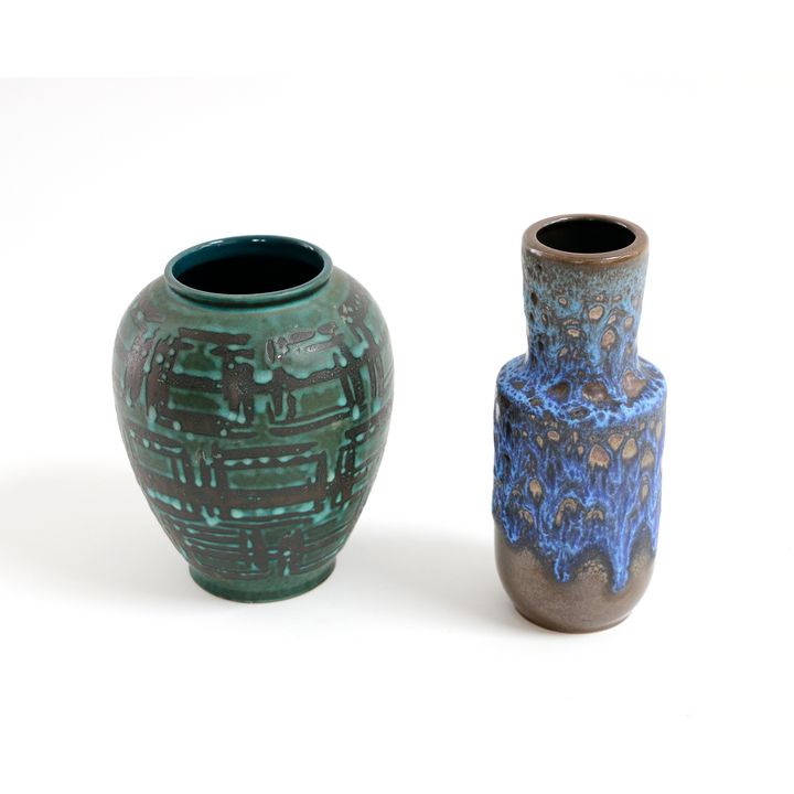 Two small West German pottery vases