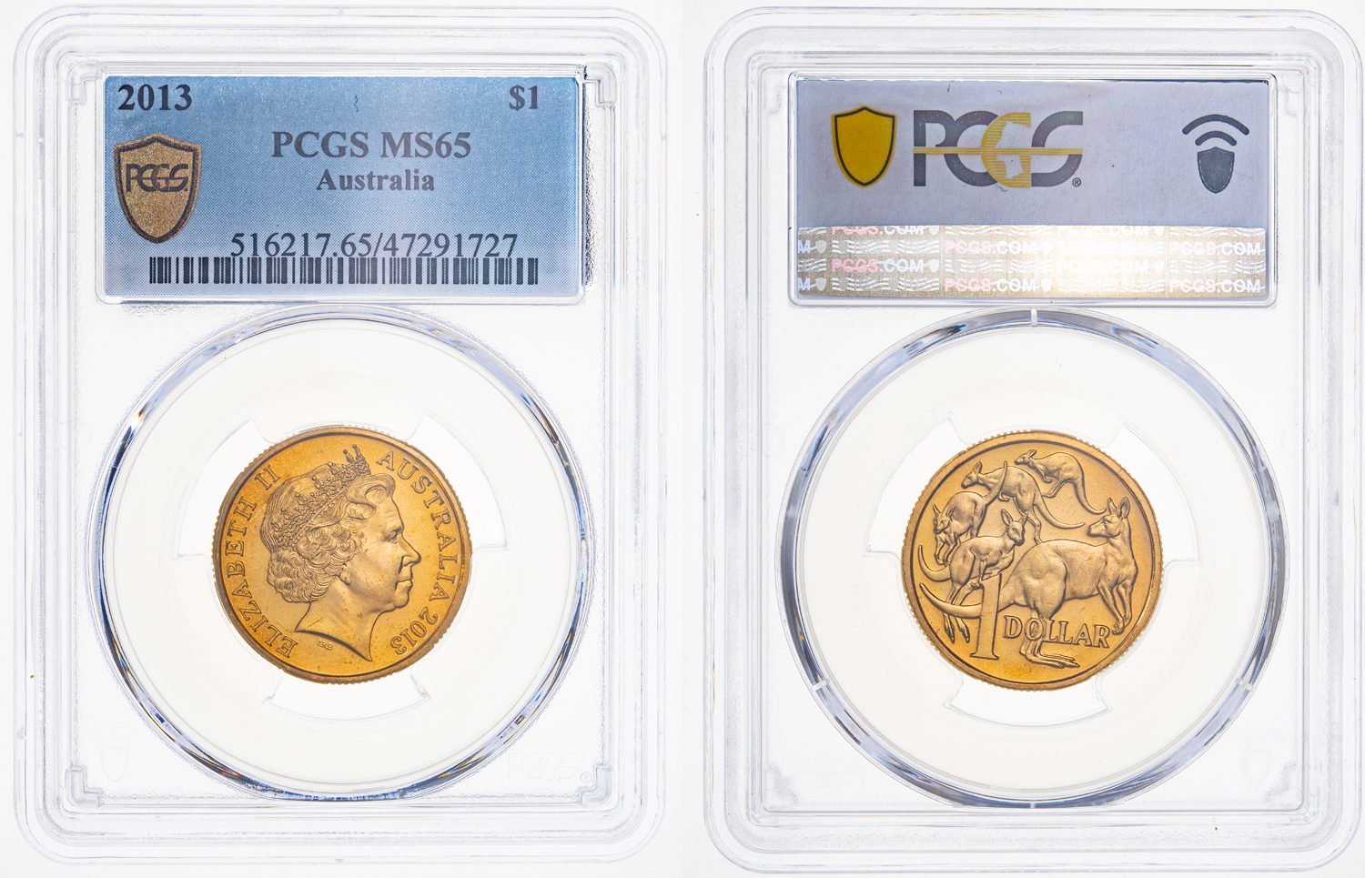 One Dollar, 2013, PCGS MS 65