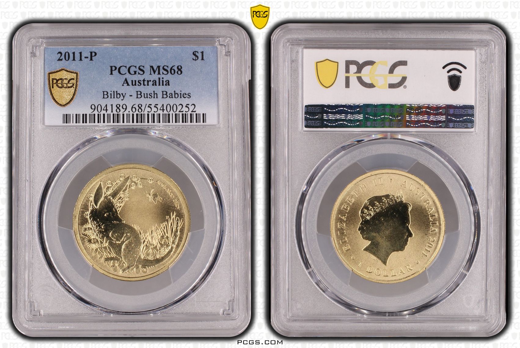 Bilby - Bush Babies, One Dollar, 2011-P, PCGS MS68