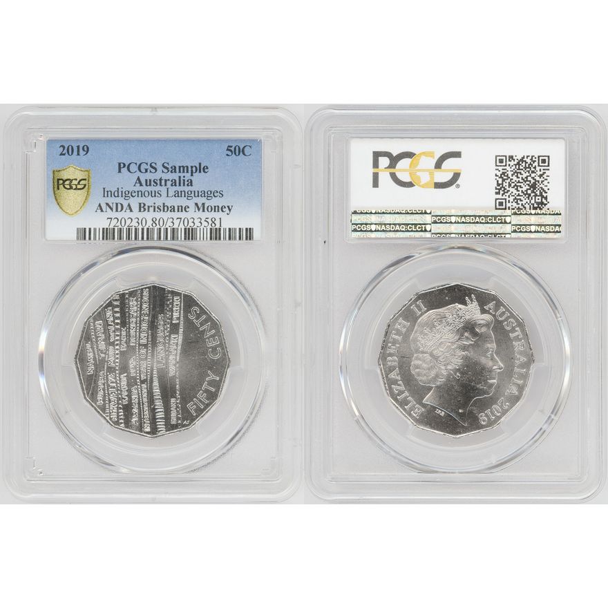 Indigenous Languages Frosted Uncirculated, Fifty Cent, 2019, PCGS Sample