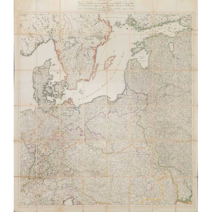 Johann Marius Friedrich Schmidt | Wege-Karte durch das mittlere östliche Europa …