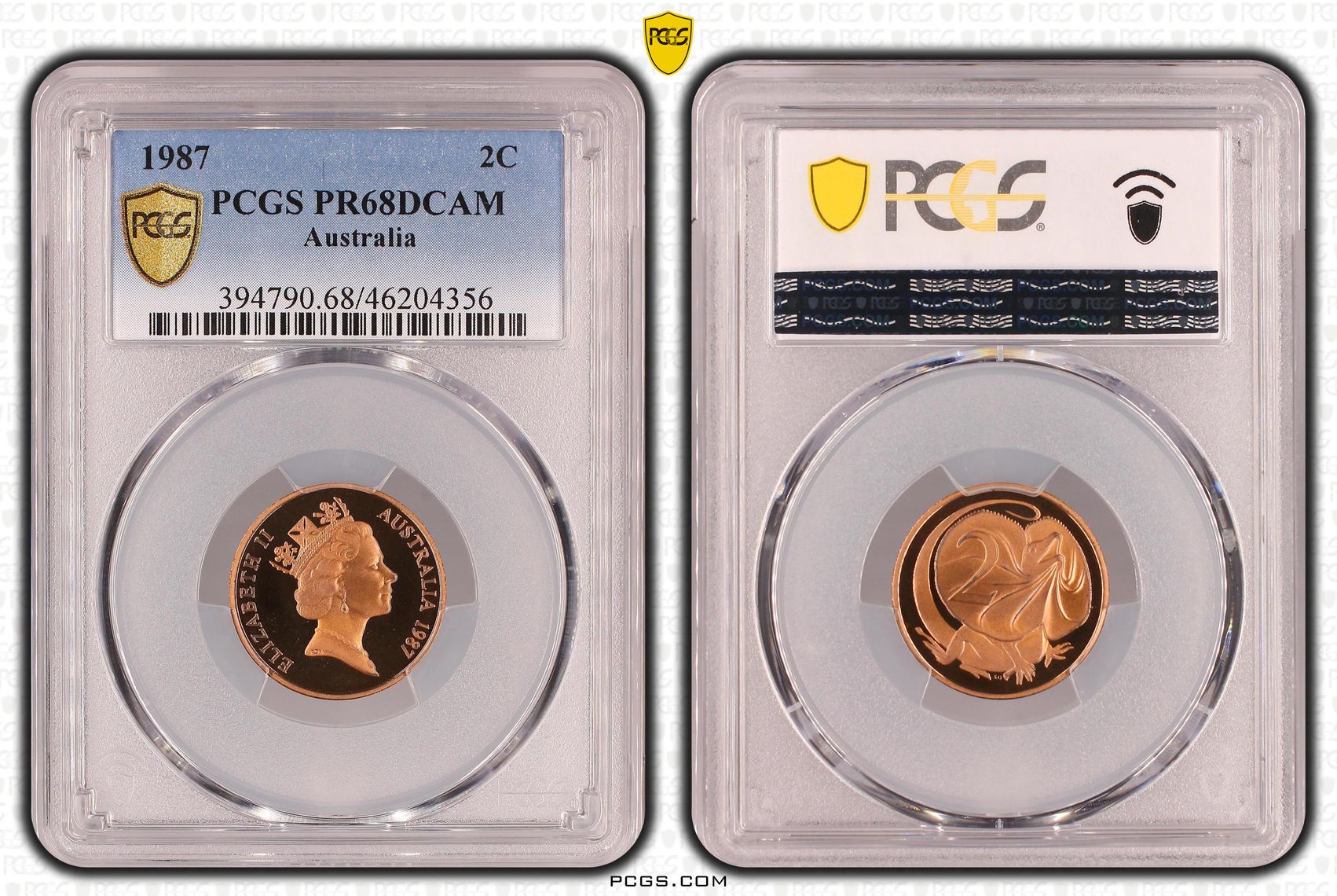 , Two Cent, 1987, Pcgs Pr68dcam