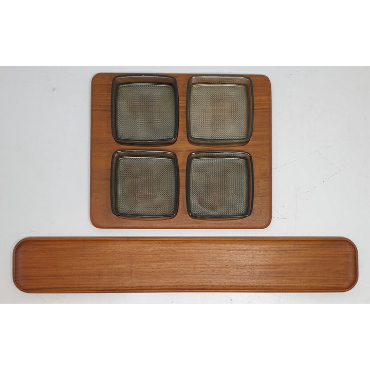 Mid Century Teak Serving Trays (x2)