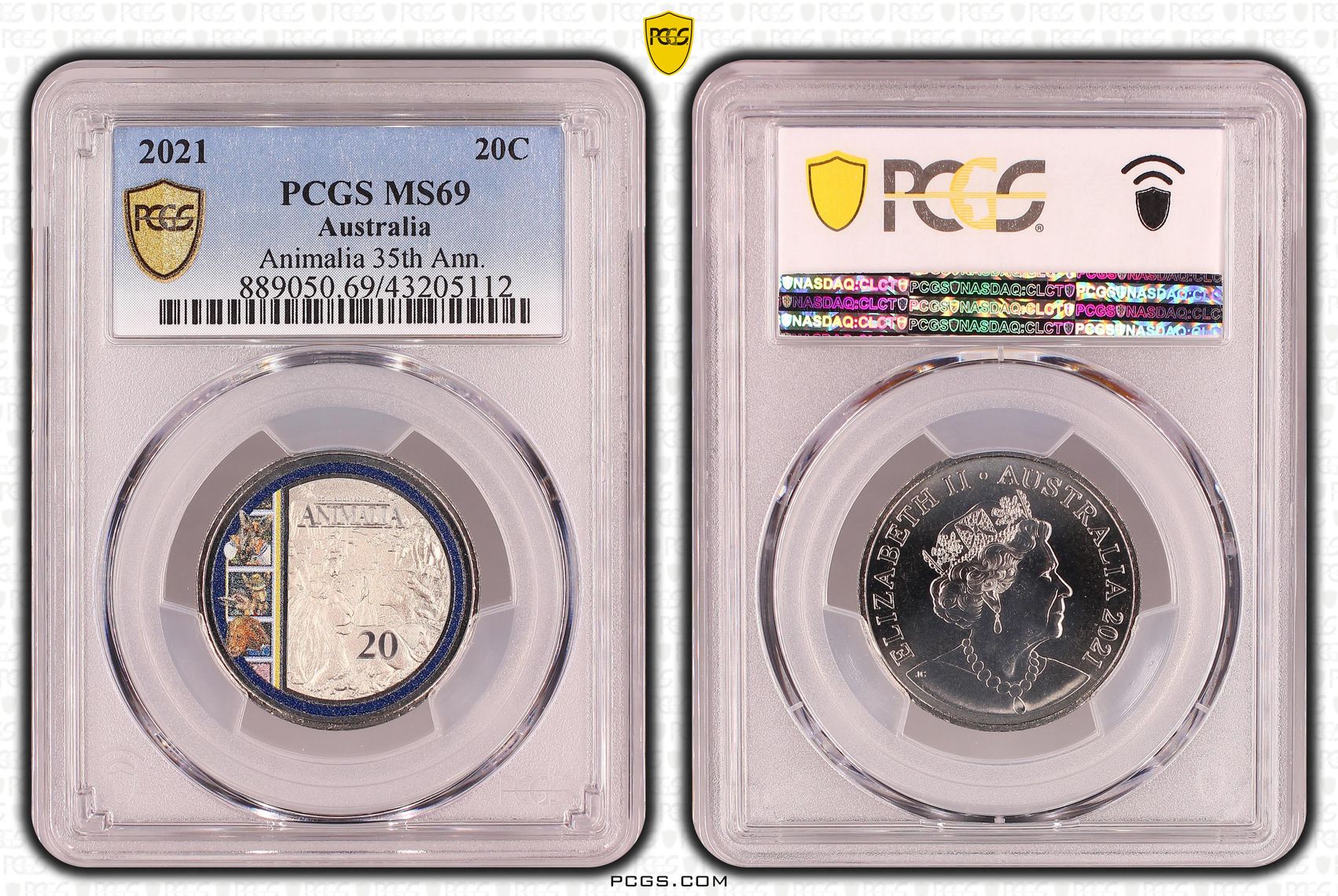 2021 Australia Twenty Cent, 20c Animalia 35th Ann. PCGS - MS69 -112
