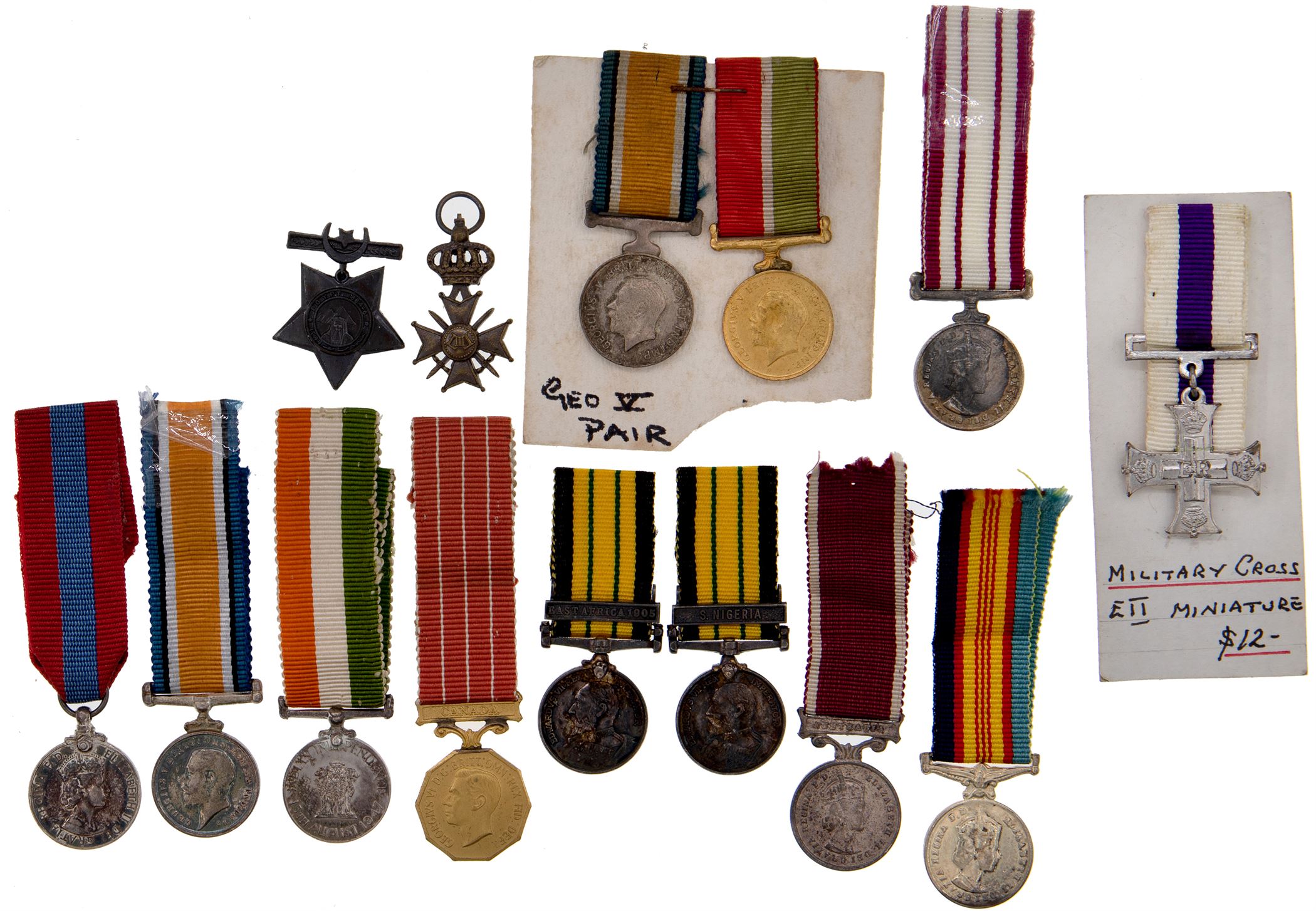 World Medals, Miniature Medals , 1884 - 1970, UNC