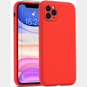 GOODON DESIGNED FOR IPHONE 11 PRO CASE WITH SCREEN PROTECTOR - LIQUID SILICONE SLIM FIT - SOFT MICROFIBER LINING - SHOCKPROOF PROT