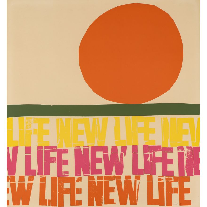 Sister Corita Kent ''New Life'' 1966 Screenprint