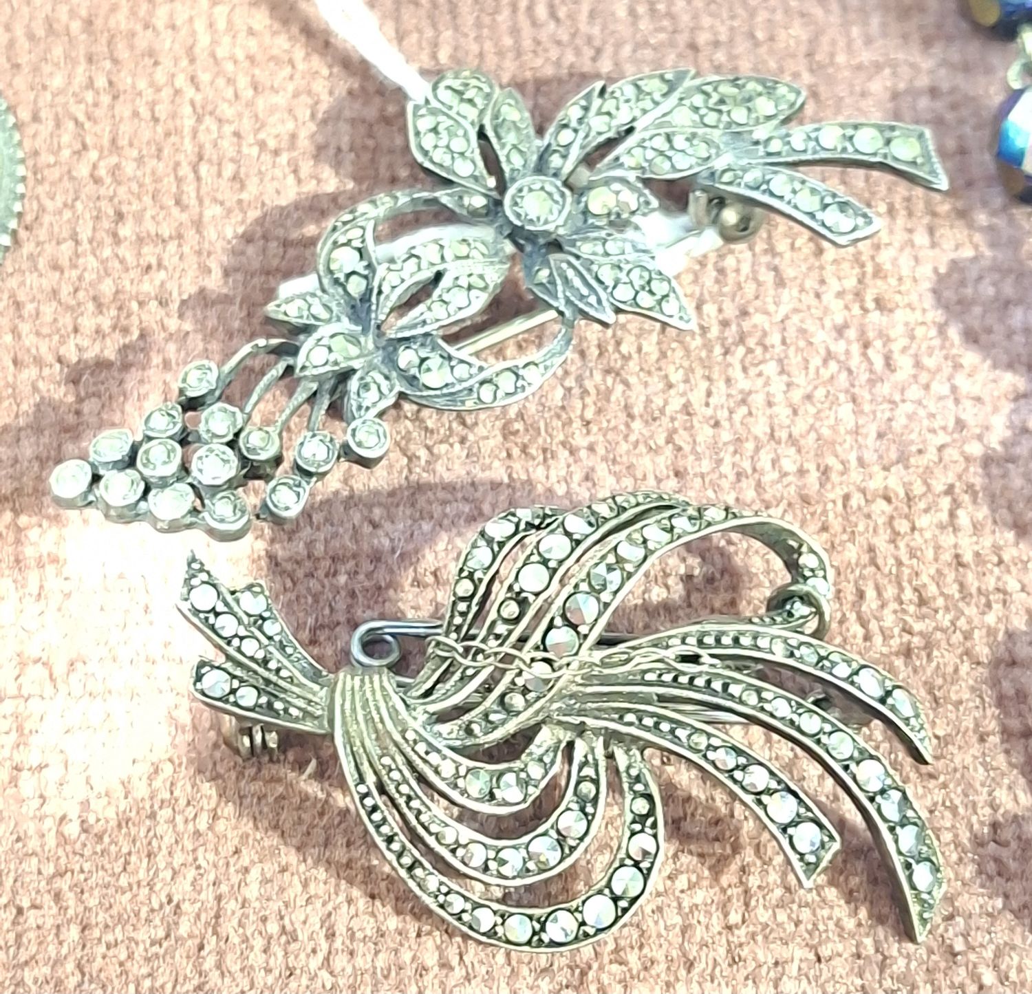 Sterling Silver Marcasite Brooches
