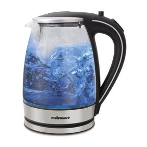 Mellerware Kettle 360 Degree Cordless Glass Silver 1.8L 2200W Azure | DEFECTIVE