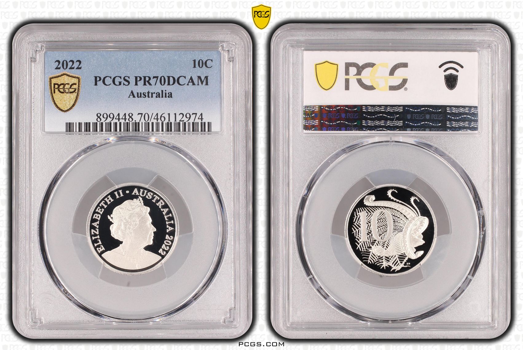 Ten Cent, 2022, Pcgs Pr70dcam
