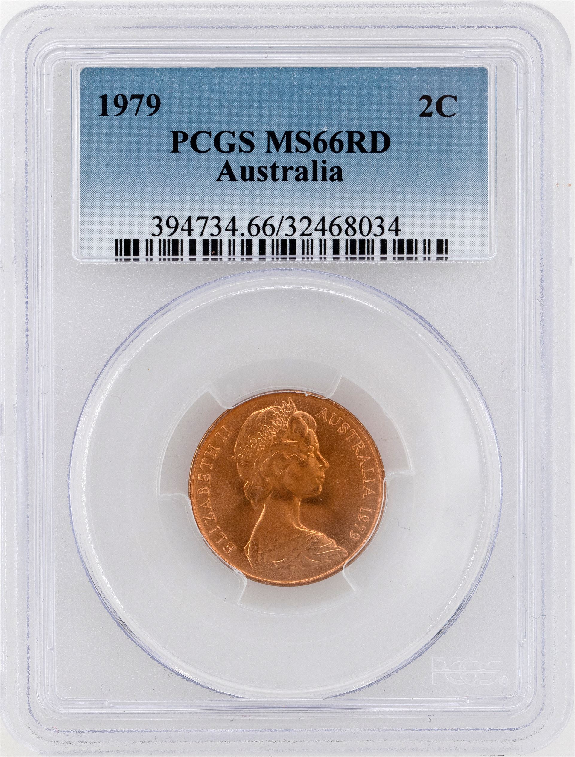 1979 Australia Two Cent, 2c PCGS - MS66RD -034