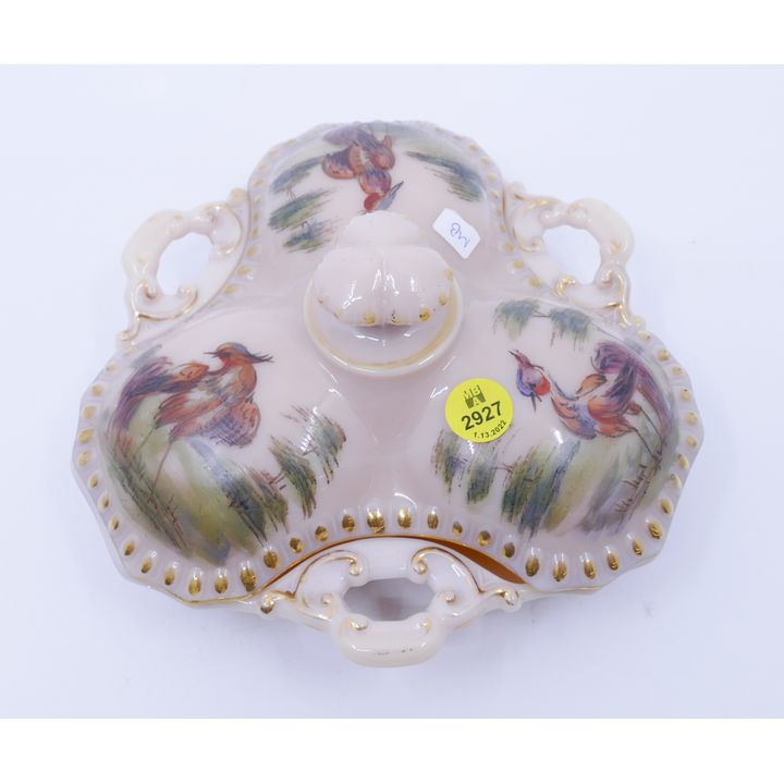 Cambridge Crown Tuscan Covered Candy Dish- 7.5''
