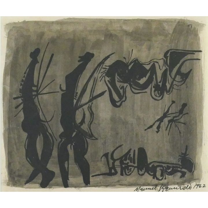Manuel Izquierdo ''Untitled'' (Abstraction) 1962 Ink
