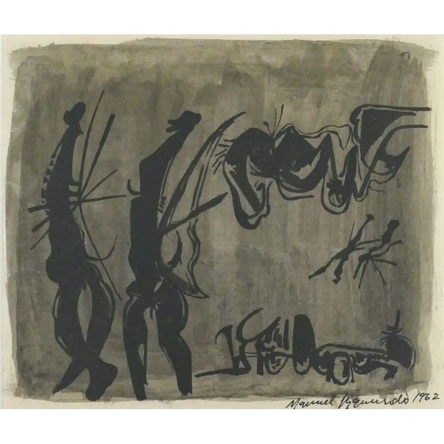 Manuel Izquierdo ''Untitled'' (Abstraction) 1962 Ink