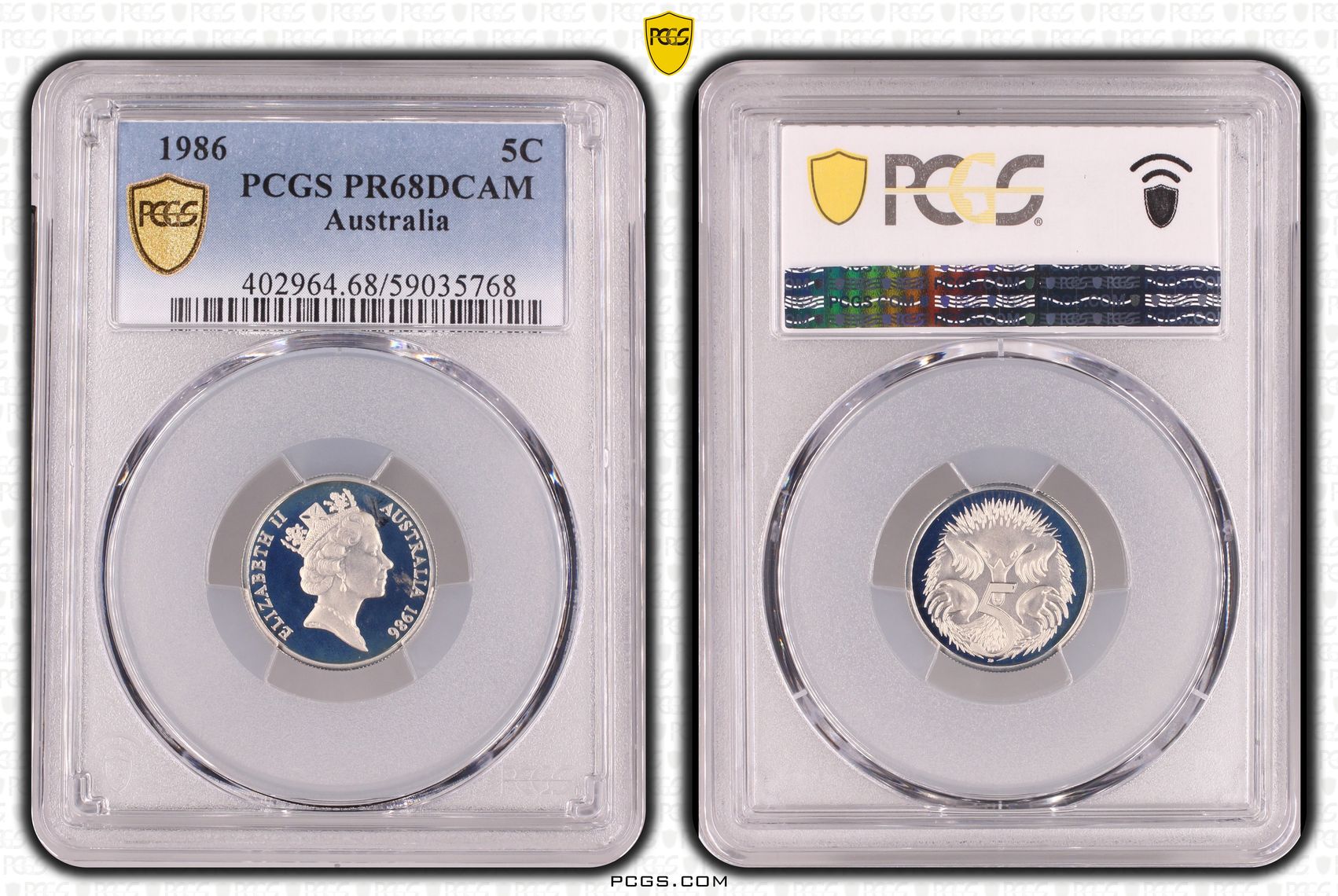 Five Cent, 1986, PCGS PR68DCAM