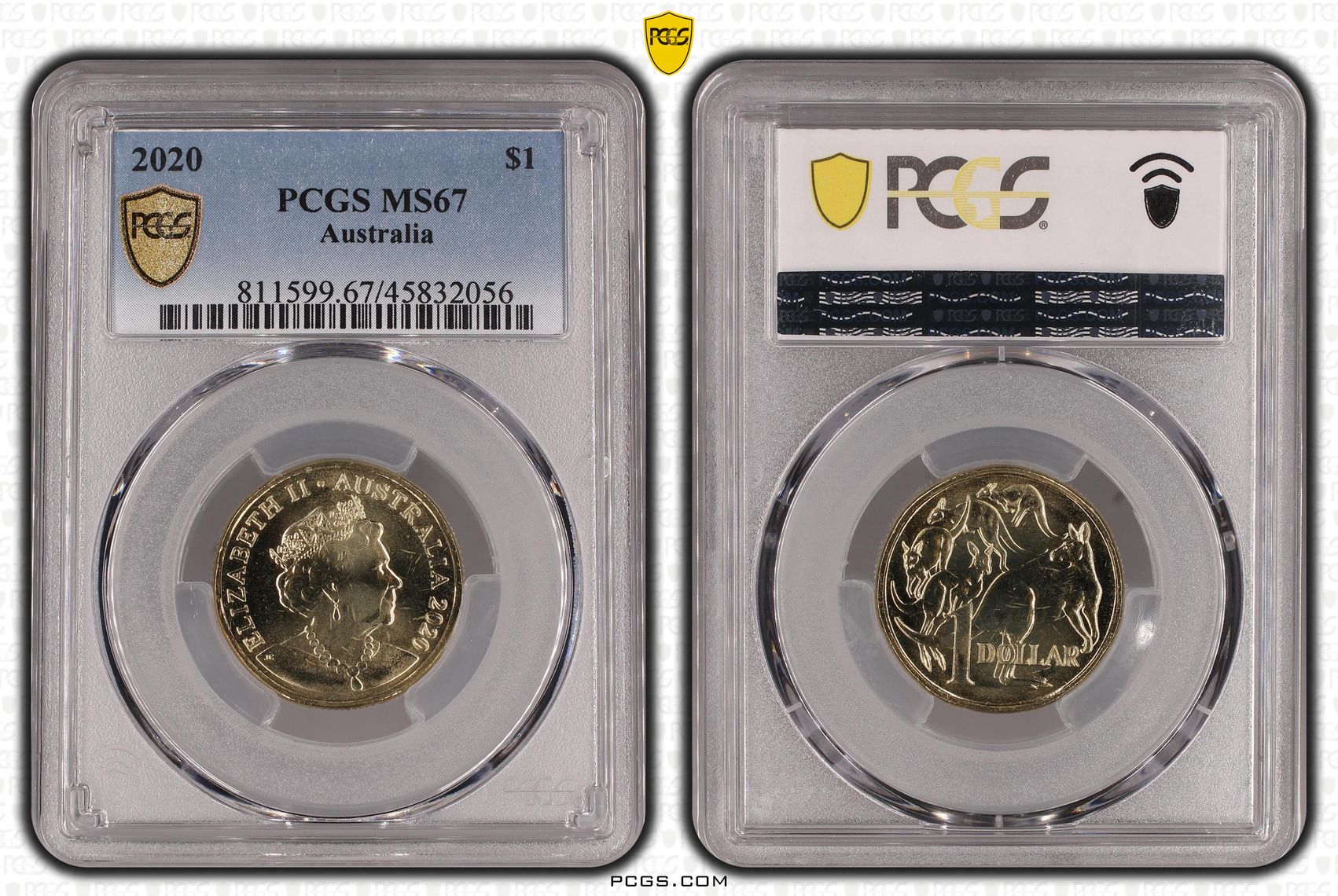 One Dollar, 2020, PCGS MS67