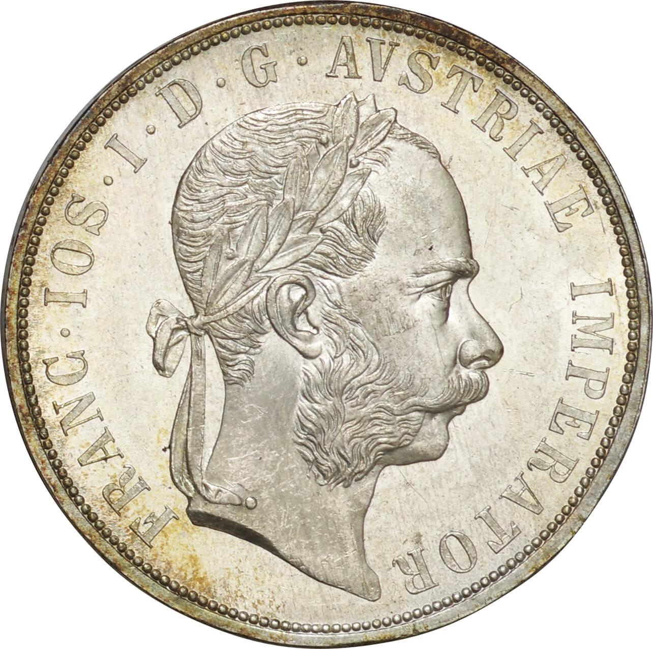 オーストリア-Austria. 1872. Silver. 2フローリン(Florin). 未使用 ...