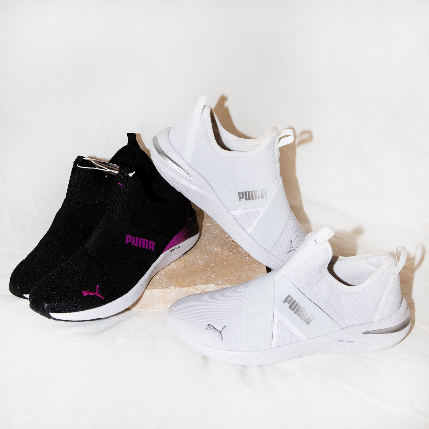 2 Pairs of Puma Better Foam "Prowl" Slip On Trainers