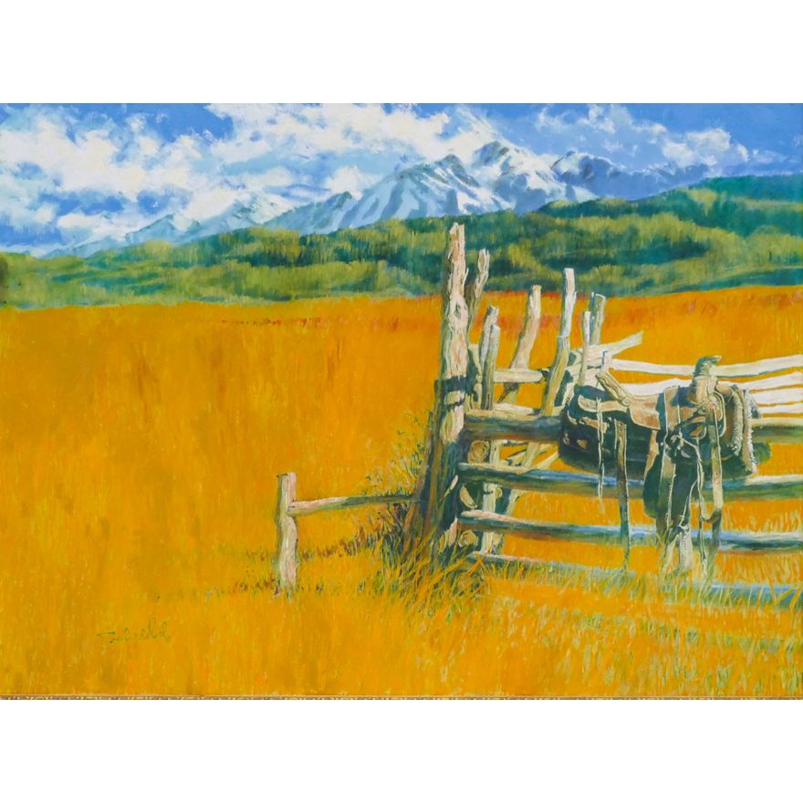 Charles Schridde ''The Old Saddle'' (Landscape) Giclee