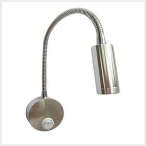Exquisite Bedside Wall Light with adjustable and Convenient Metal Tube Silver |