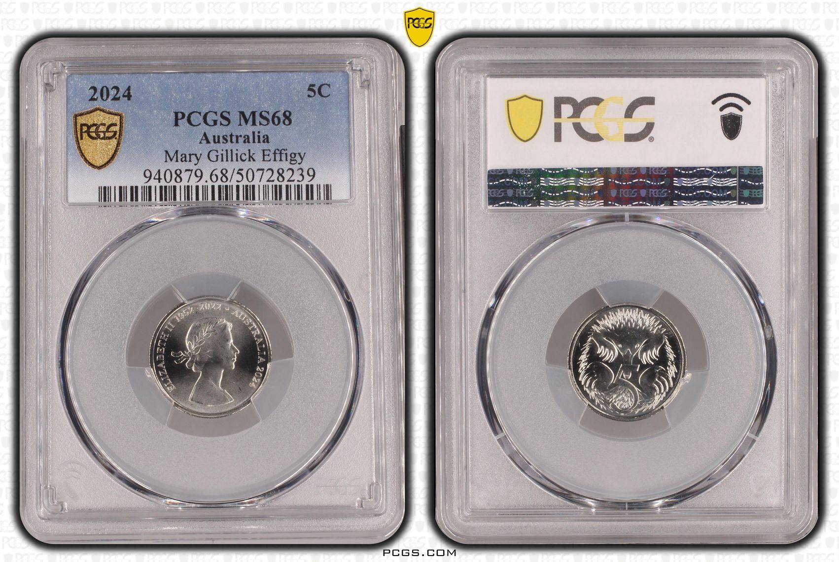 Mary Gillick Effigy, Five Cent, 2024, PCGS MS68