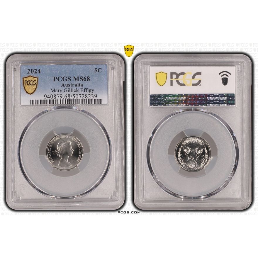 Mary Gillick Effigy, Five Cent, 2024, PCGS MS68
