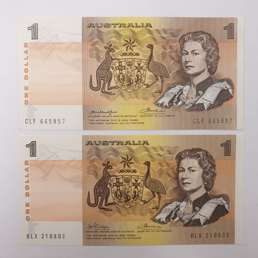 Aus. $1 Notes (x2)