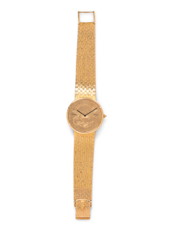 CORUM, 18K YELLOW GOLD US $20 COIN WRISTWATCH