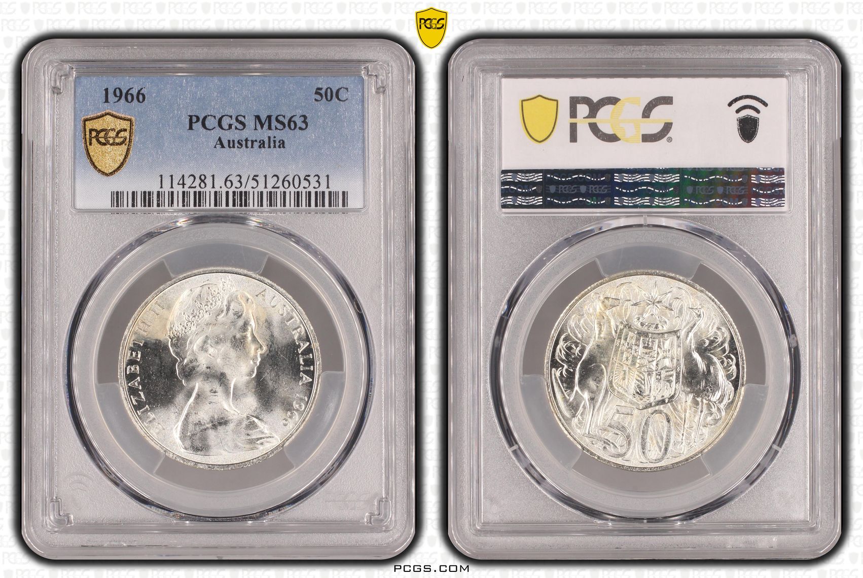 Fifty Cent, 1966, PCGS MS63