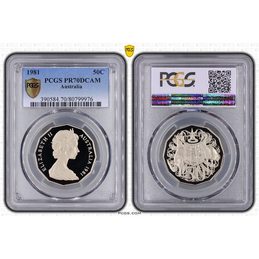 Elizabeth II, Fifty Cent, 1981, PCGS PR70DCAM