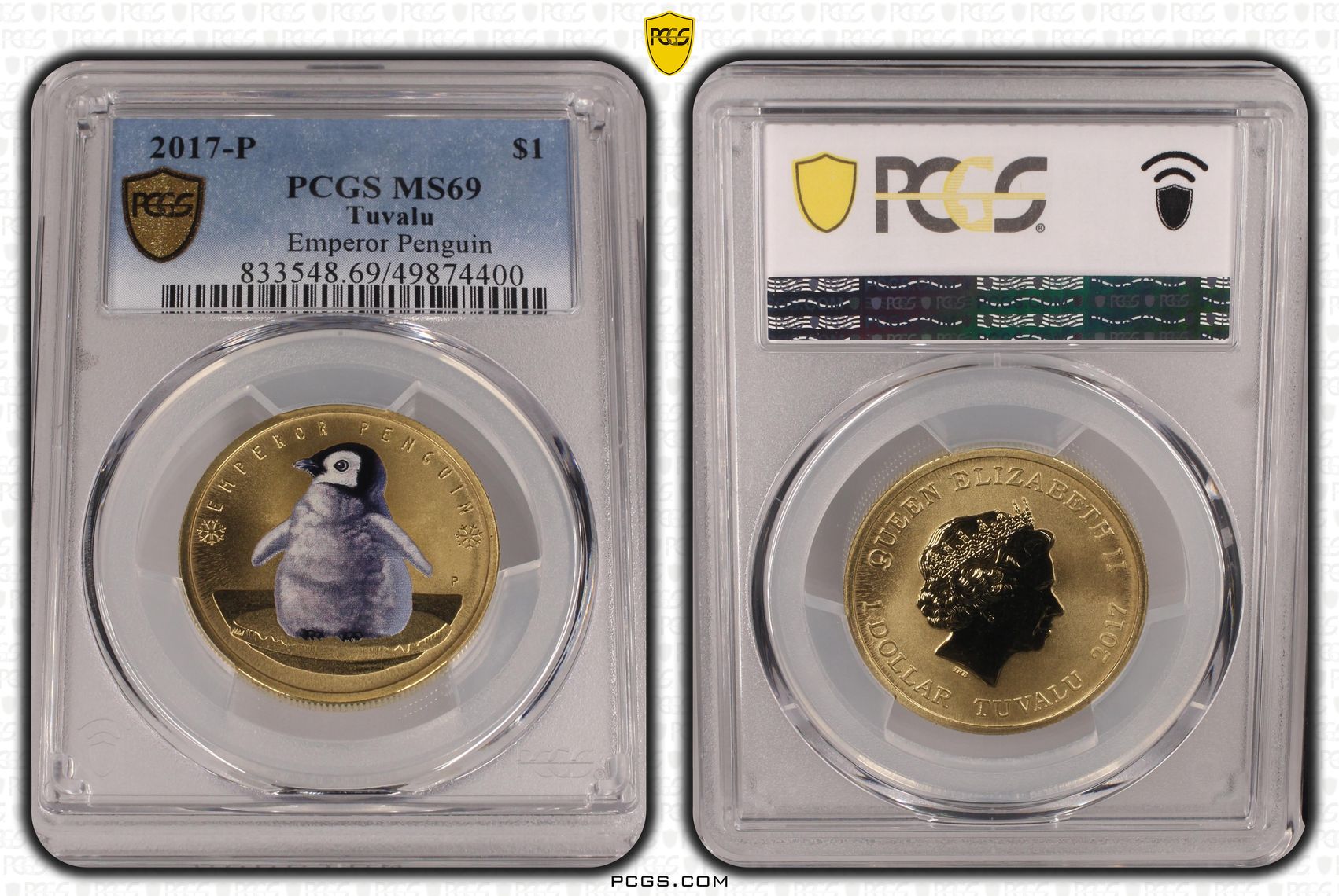 Emperor Penguin POP 2/0, One Dollar, 2017-P, PCGS MS69