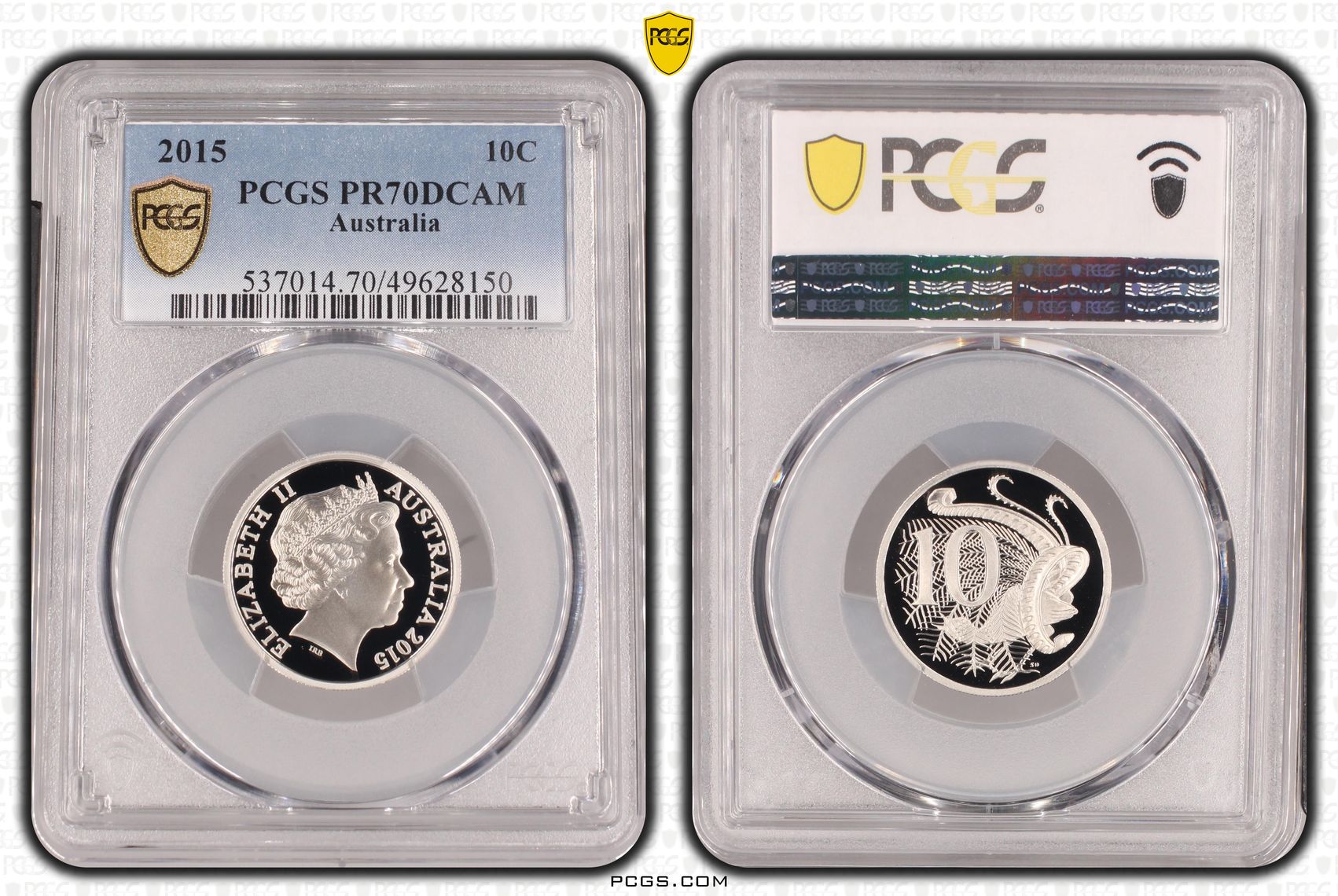 Ten Cent, 2015, Pcgs Pr70dcam