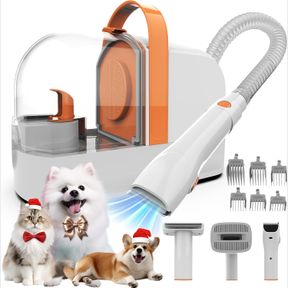 UBROBO DOG GROOMING VACUUM, DOG GROOMING KIT WITH PET CLIPPERS, 12,000PA PET HAIR VACUUM PET GROOMING VACUUM FOR DOGS, DOG VACUUM