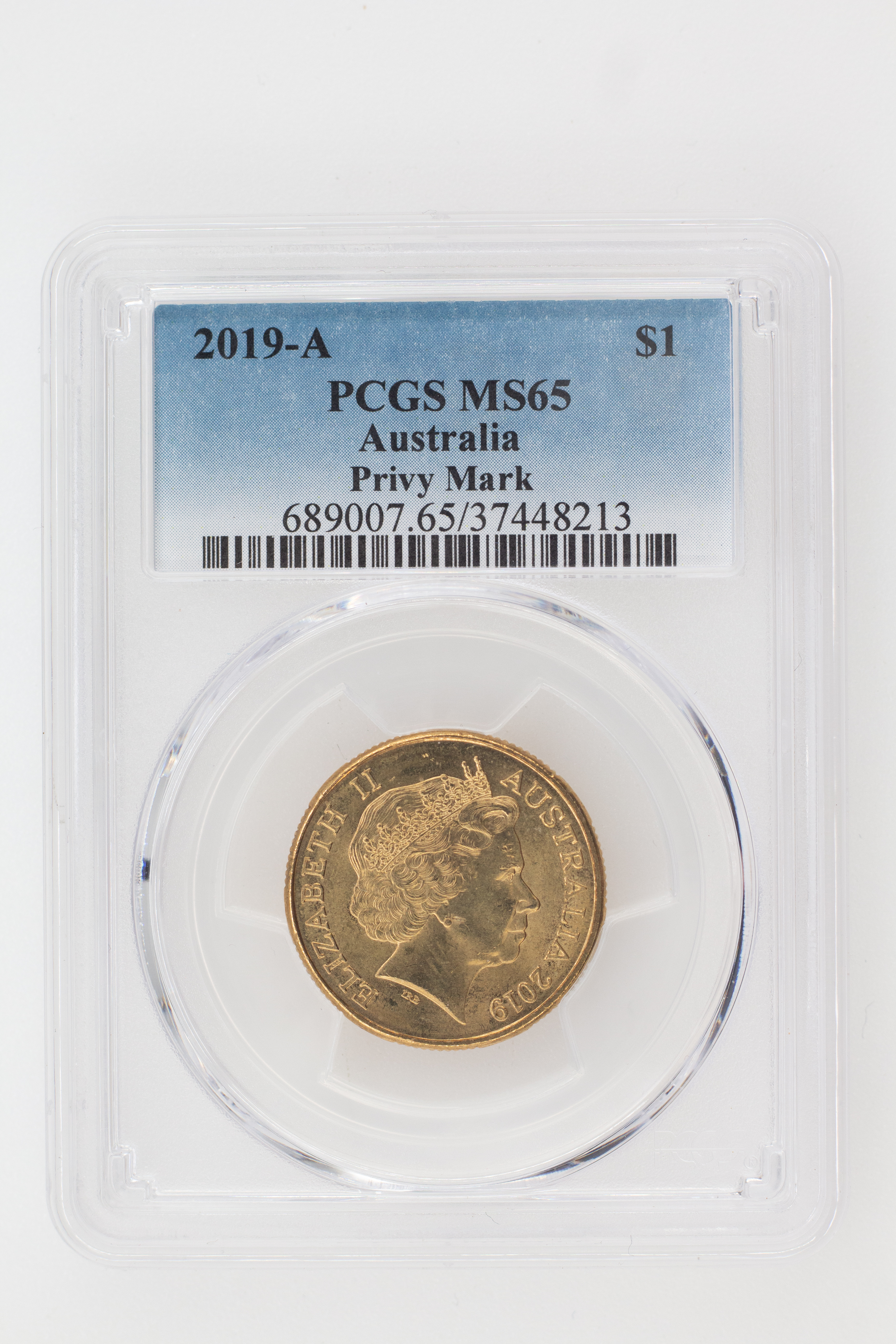 2019-A Australia One Dollar, $1 Privy Mark PCGS - MS65 -213