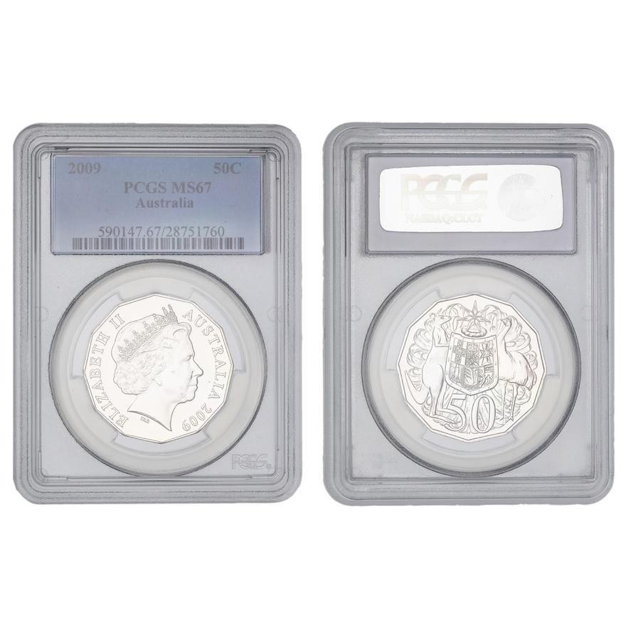 332 · Elizabeth II,  , Fifty Cent, 2009, PCGS MS67