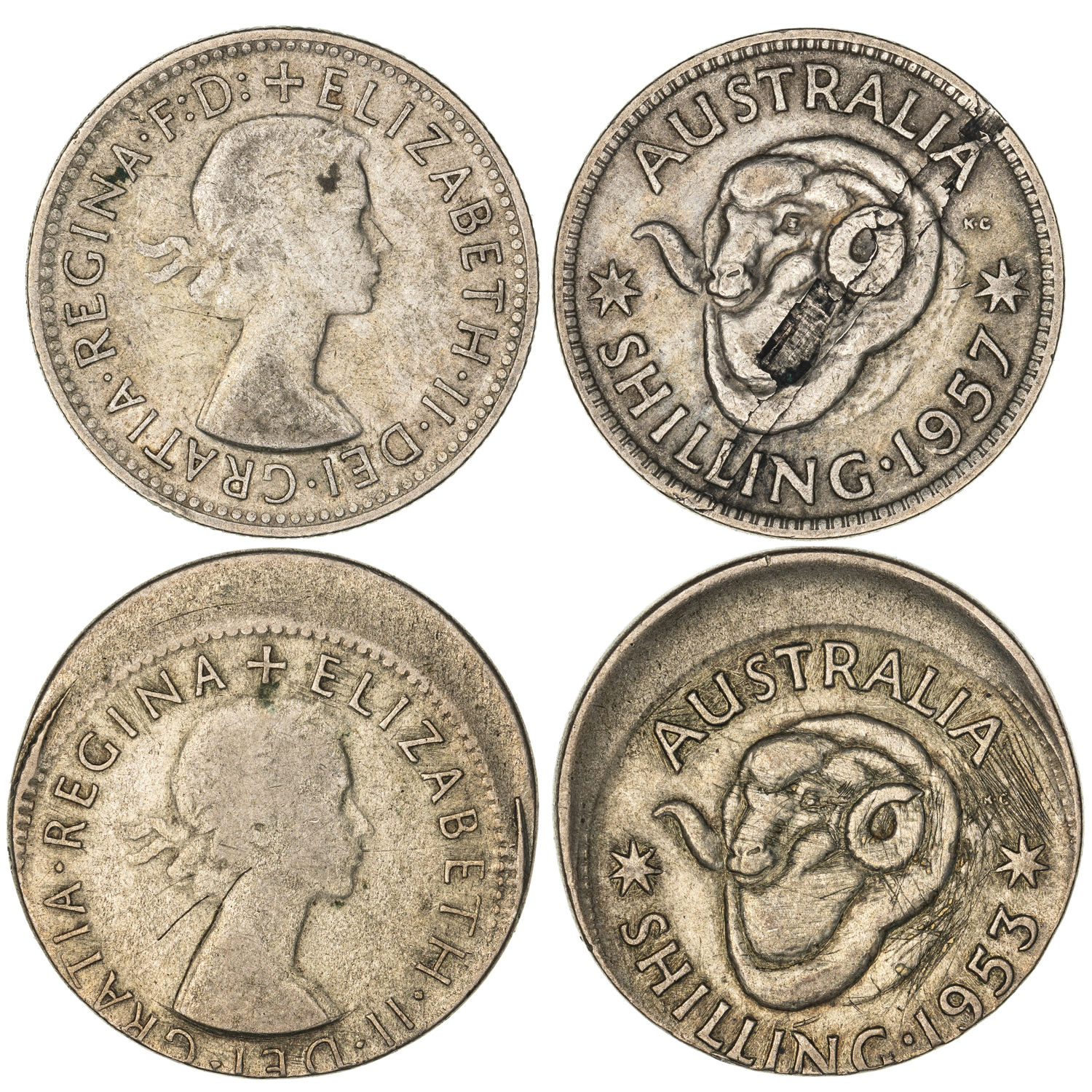 Elizabeth II, Shilling, 1953 - 1957, G - VG