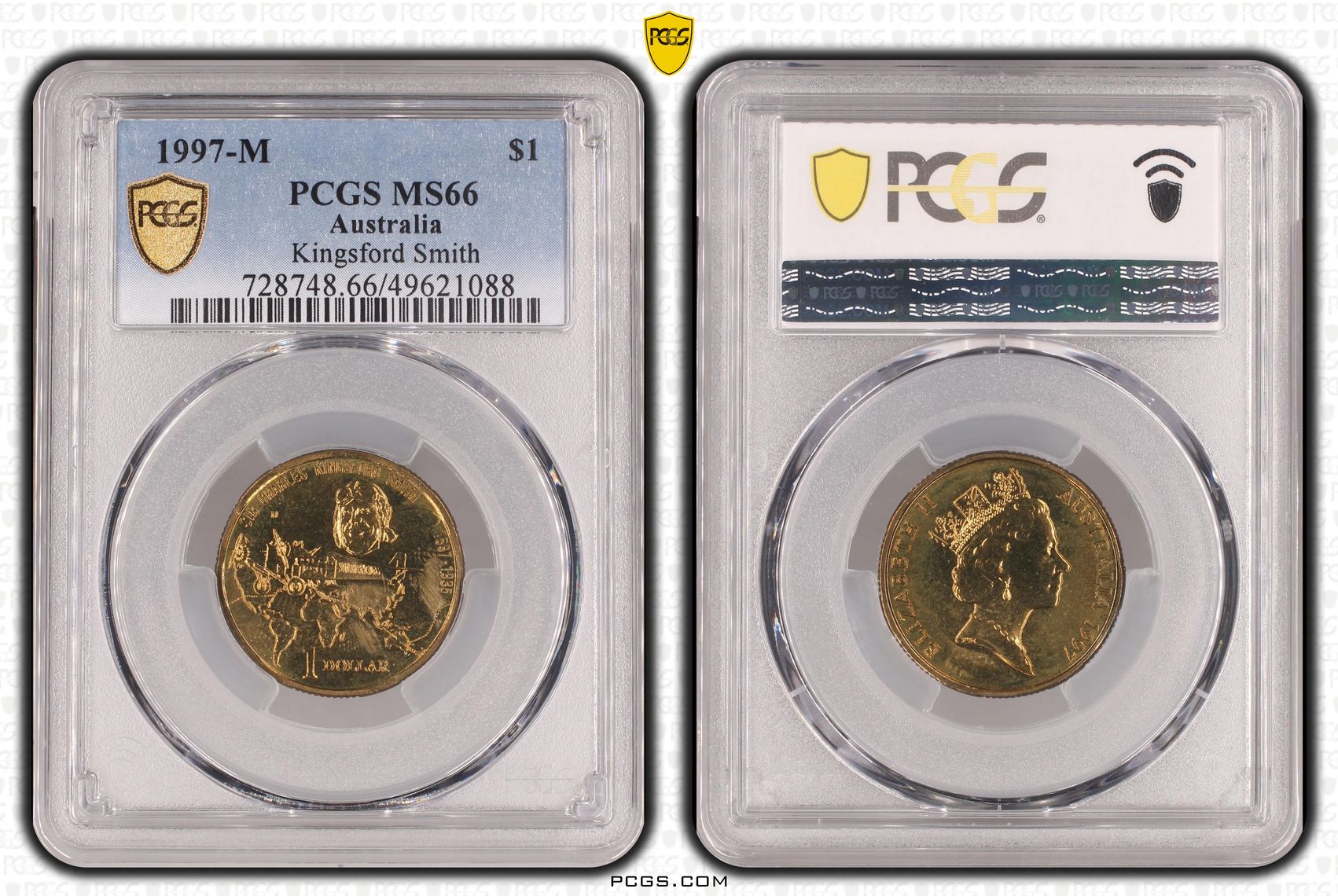 195 · Kingsford Smith , One Dollar, 1997-M, PCGS MS66